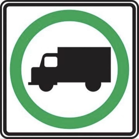 Accuform TRUCK RESTRICTI ON SIGN TRUCKS ALLOWED FRR042HP